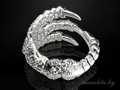 Серебряное кольцо Лапа Дракона
