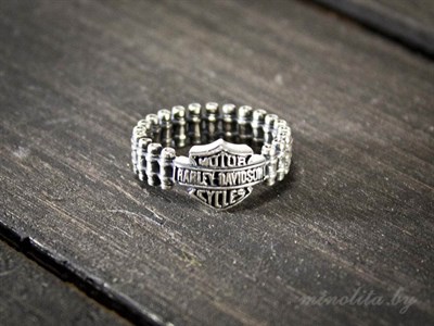 Серебряное кольцо Harley Davidson (Харлей Дэвидсон)