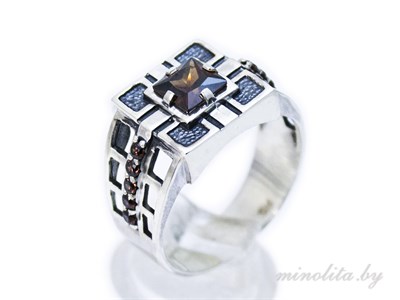 Серебряное кольцо мужское печатка