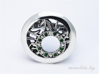 Серебряное кольцо дизайнерское крупное