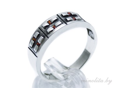 Серебряное кольцо с камнями мужское