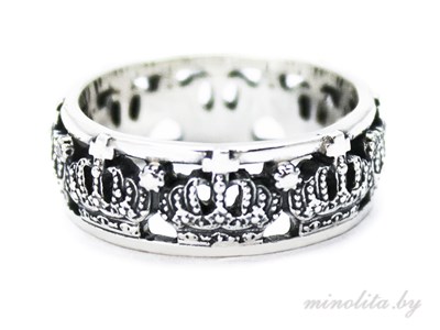 Серебряное кольцо с императорской короной